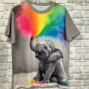 Genius Maker Elephant Diamonds Paint T-Shirt Size L (0216)
